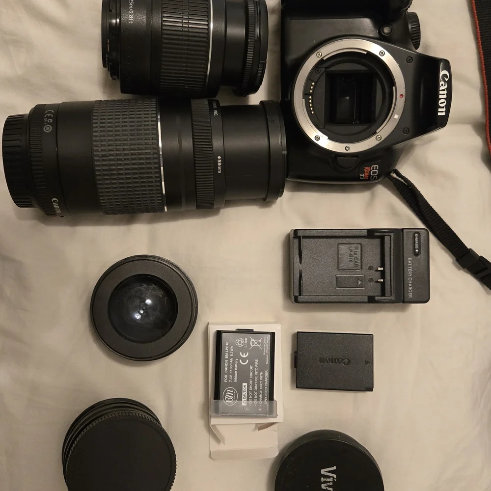 Canon Black DSLR Camera with LCD Screen